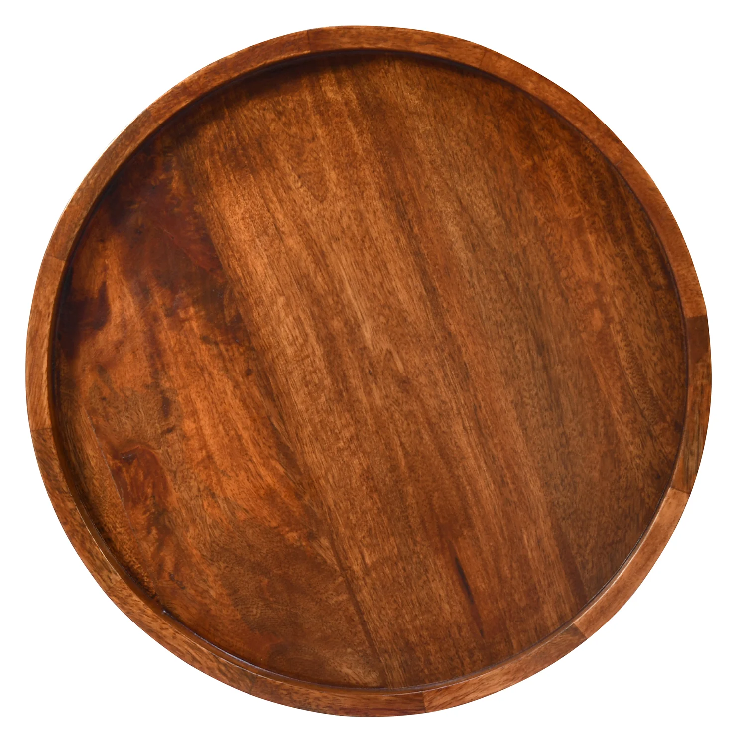 Nilkamal Tamas Solid Wood Handicraft Side Table (Honey Brass) - Image 4
