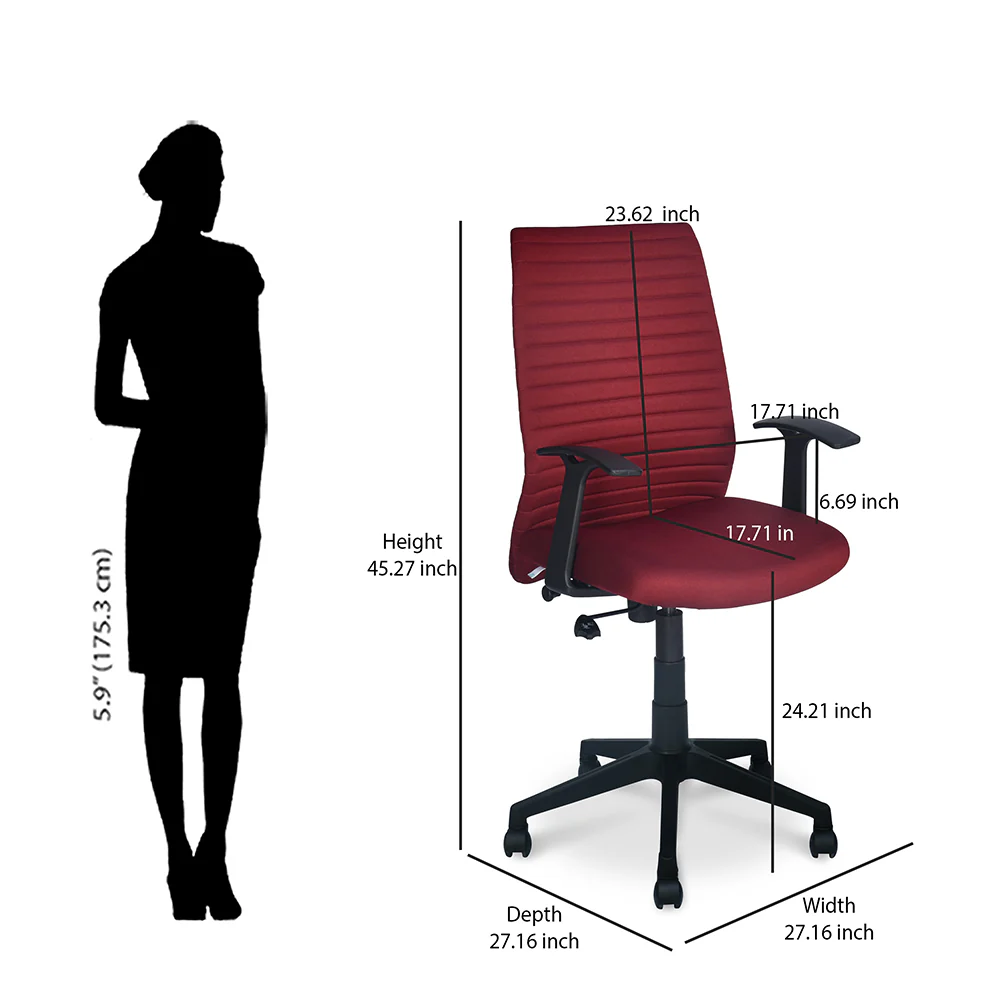 Nilkamal Thames Neo High Back Fabric Chair - Image 30