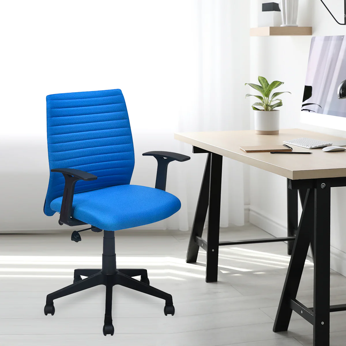 Nilkamal Thames Neo Mid Back Fabric Chair - Image 11