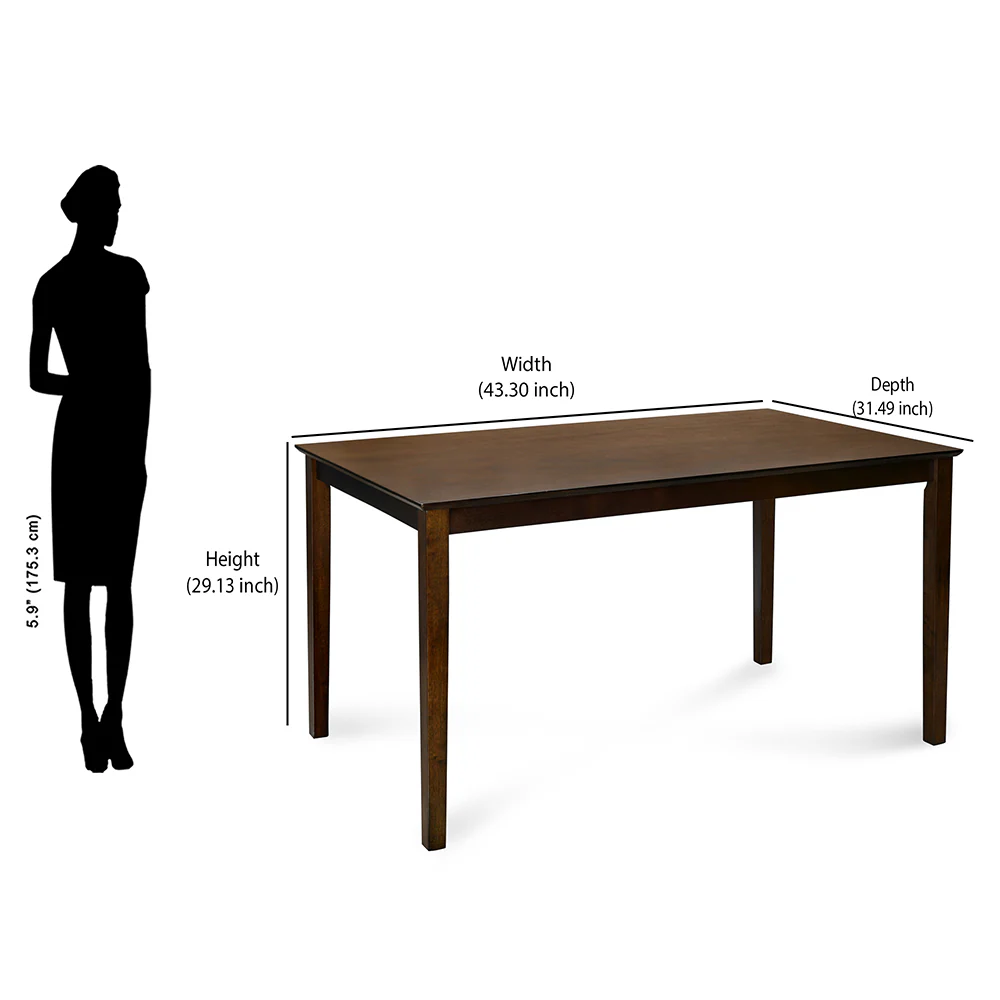 Nilkamal Tivoli 4 Seater Dining Set with Bench (Brown) - Image 10