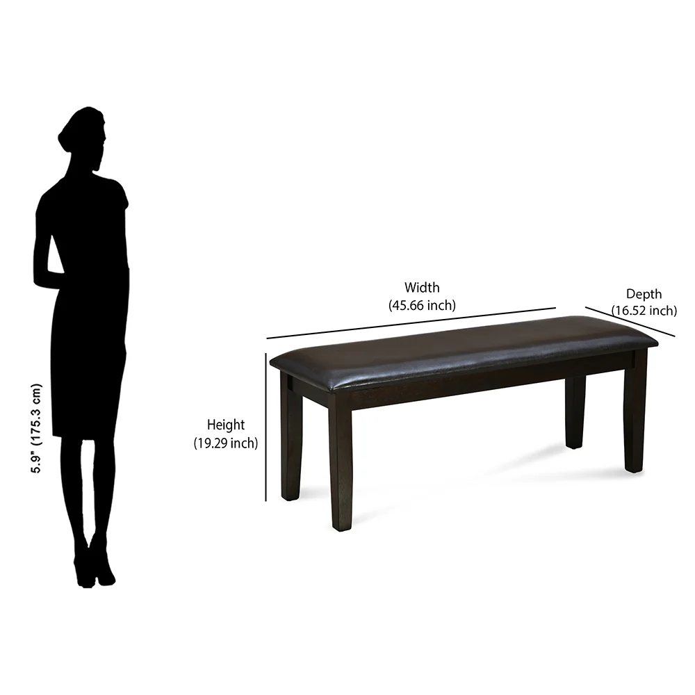 Nilkamal Tivoli Multi Use Long Sitting Bench for Living Room | Dining Room (Brown) - Image 6
