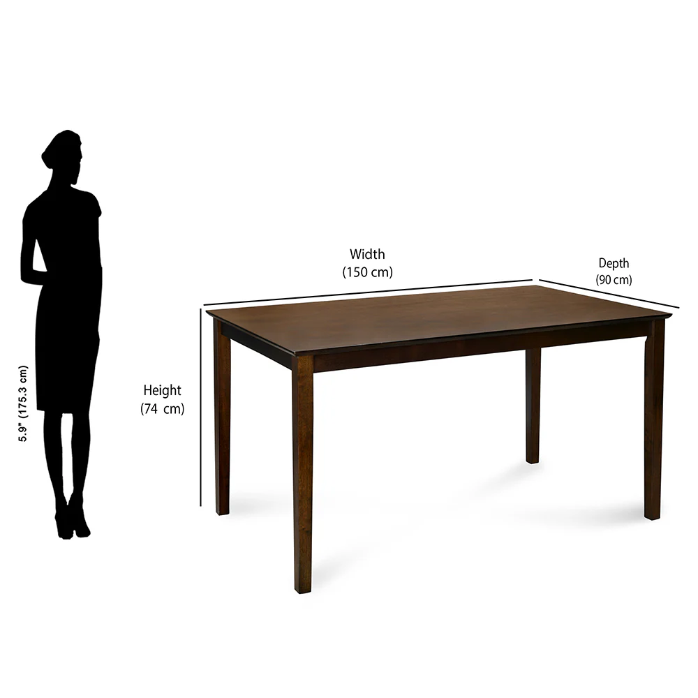 Nilkamal Tivoli 6 Seater Dining Set (Brown) - Image 8