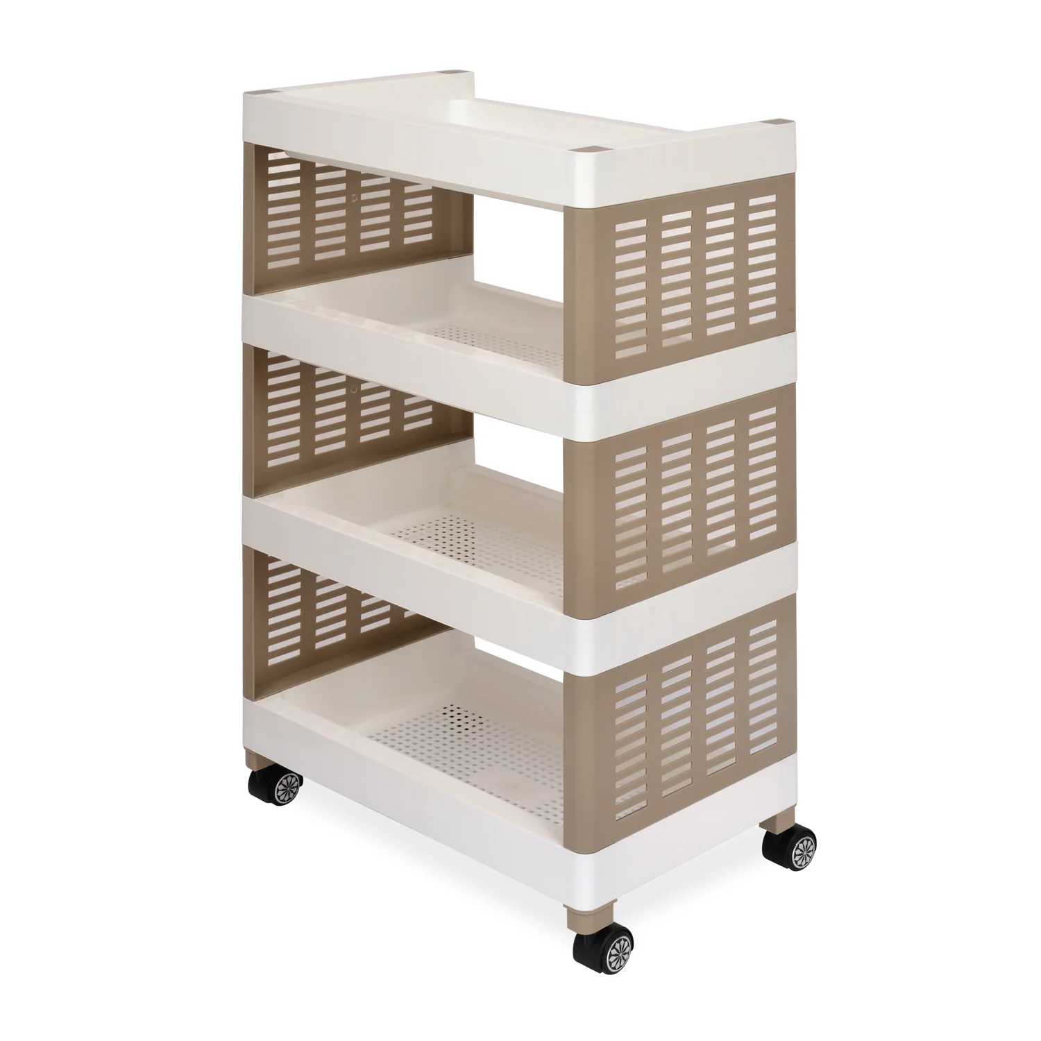 Nilkamal Trolley 25 (Milky White / Taupe Plaza) - Image 6