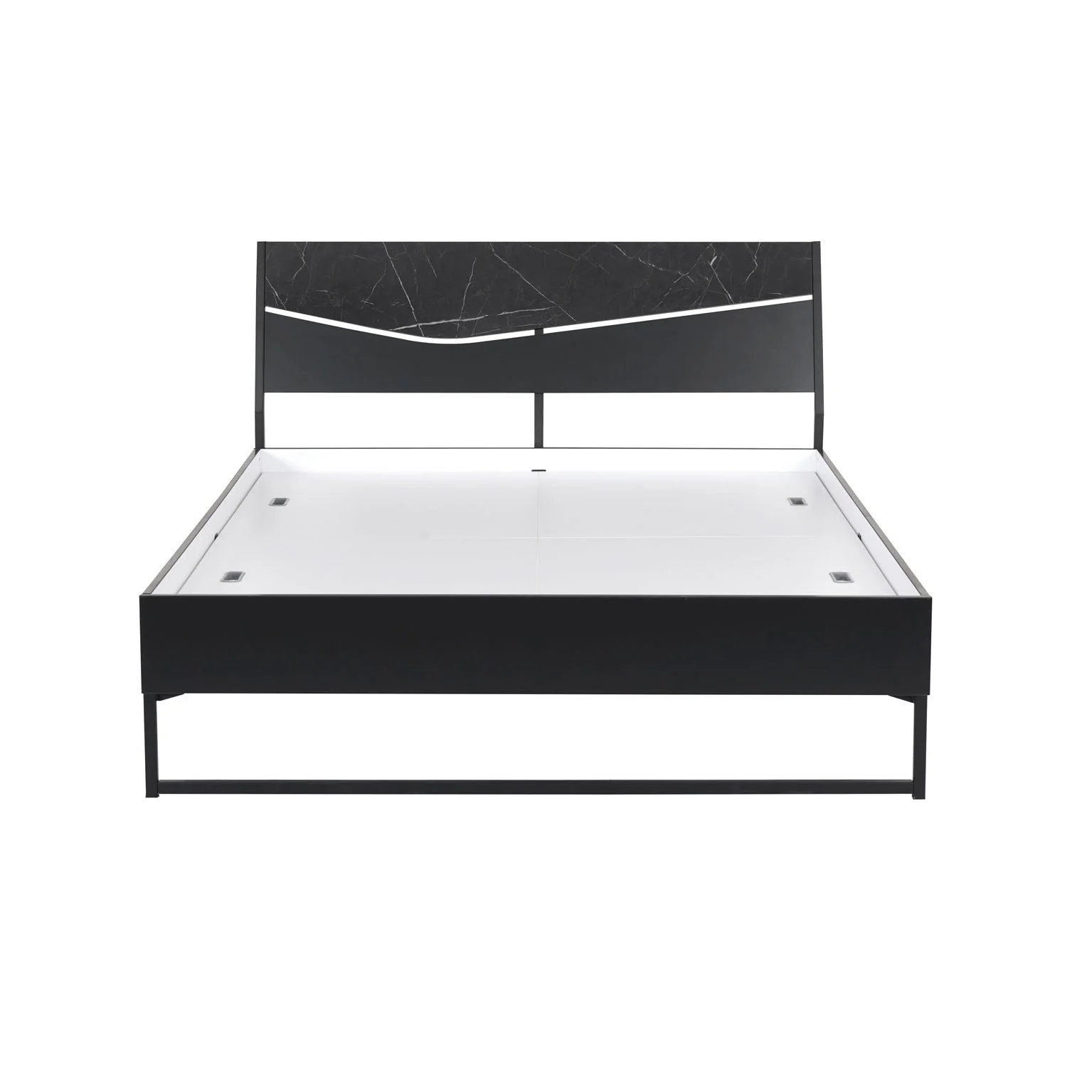Nilkamal Urbenia Engineered Wood Without Storage King Bed (Black) - Image 4