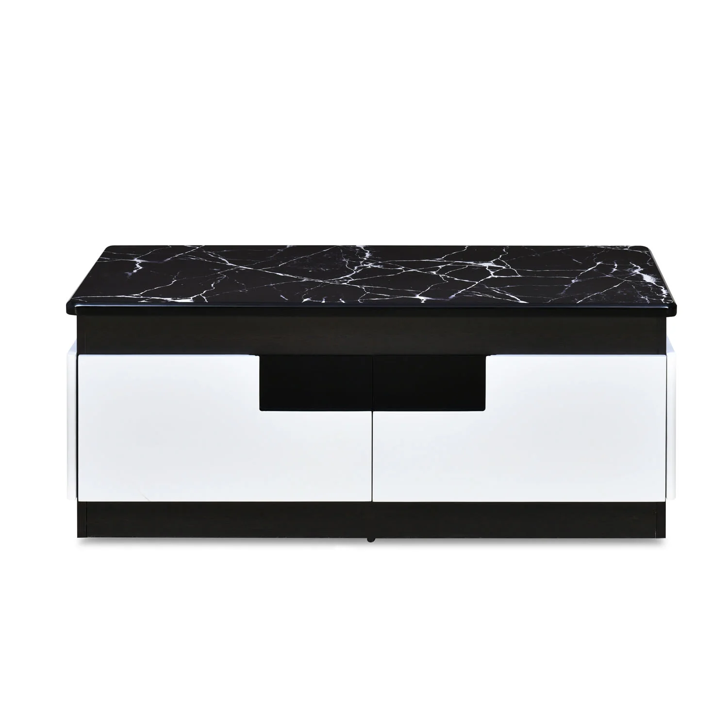 Nilkamal Vegas Marble Pattern Top Center Table (Black / White) - Image 3