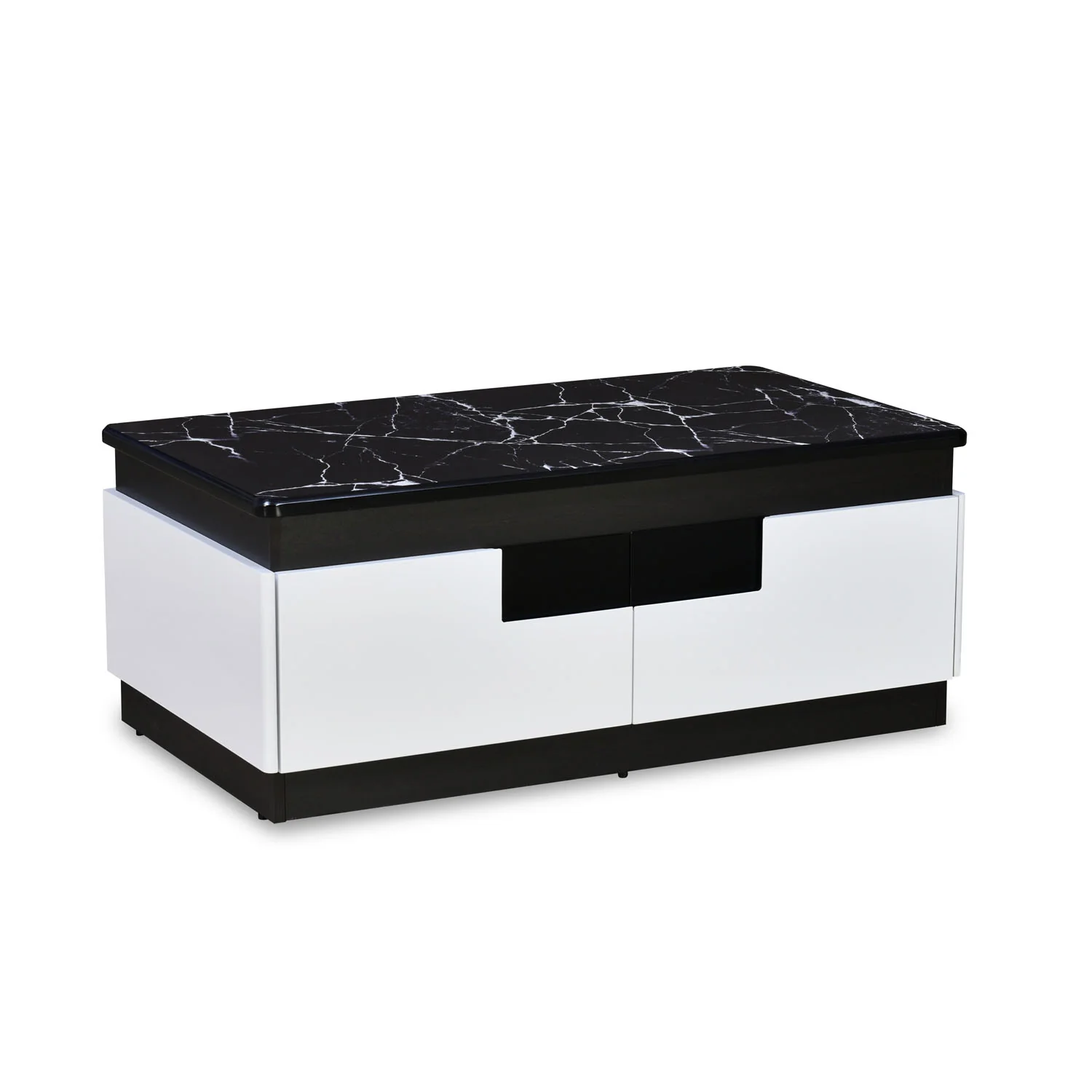 Nilkamal Vegas Marble Pattern Top Center Table (Black / White) - Image 4