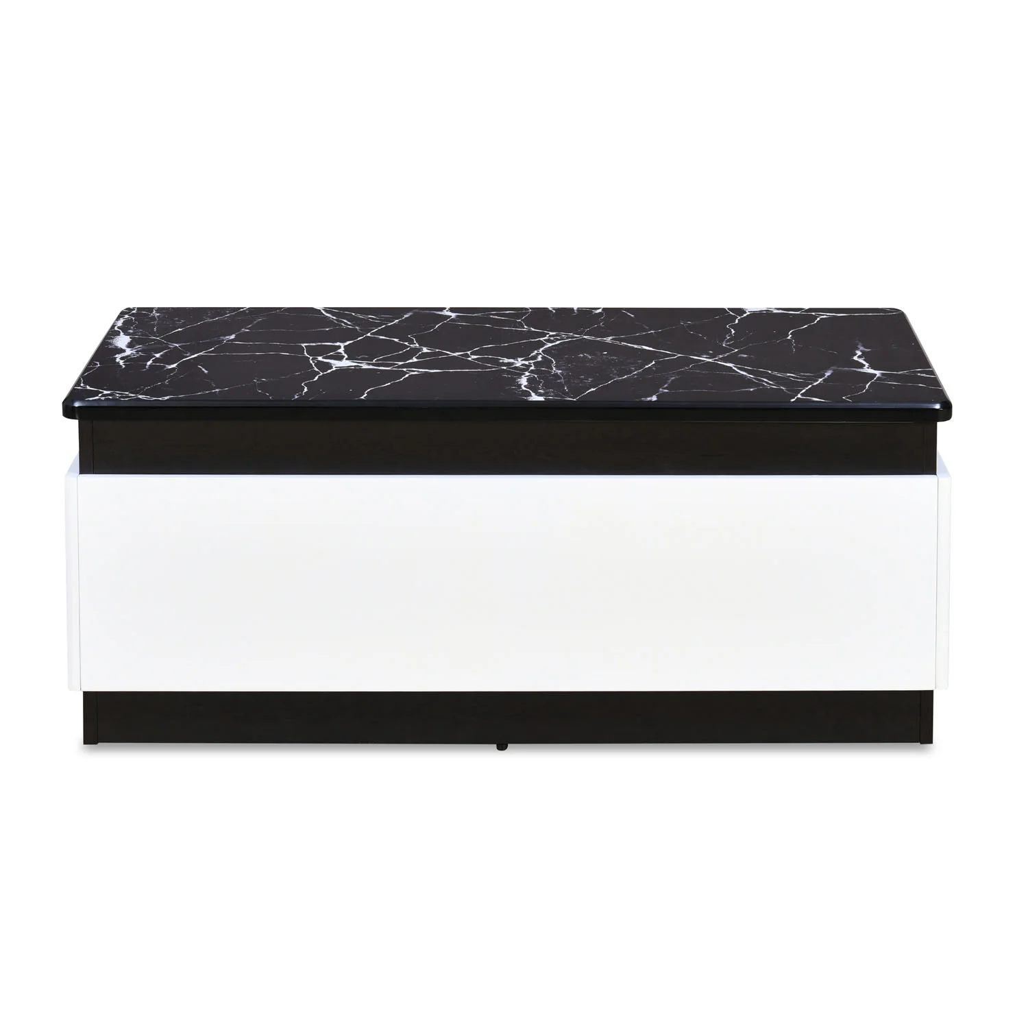 Nilkamal Vegas Marble Pattern Top Center Table (Black / White) - Image 6
