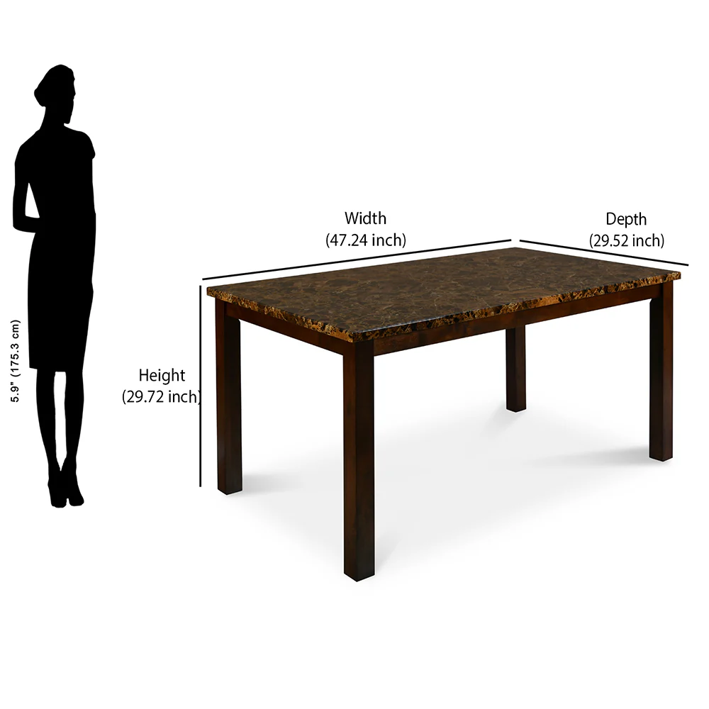 Nilkamal Venice 4 Seater Dining Set (Brown) - Image 9