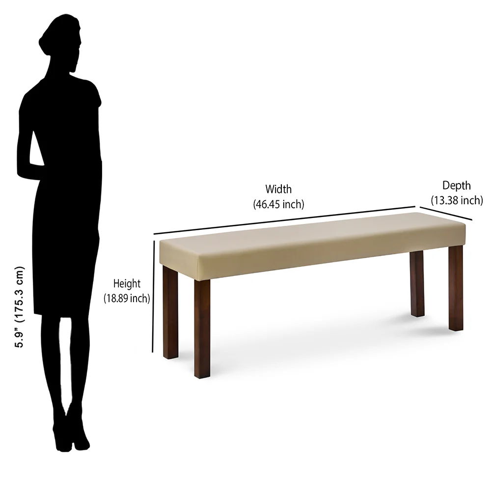 Nilkamal Venice Multi Use Long Sitting Bench for Living Room | Dining Room (Dirty Oak) - Image 6