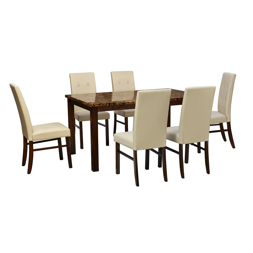 Nilkamal Venice 6 Seater Dining Set (Brown) - Image 2