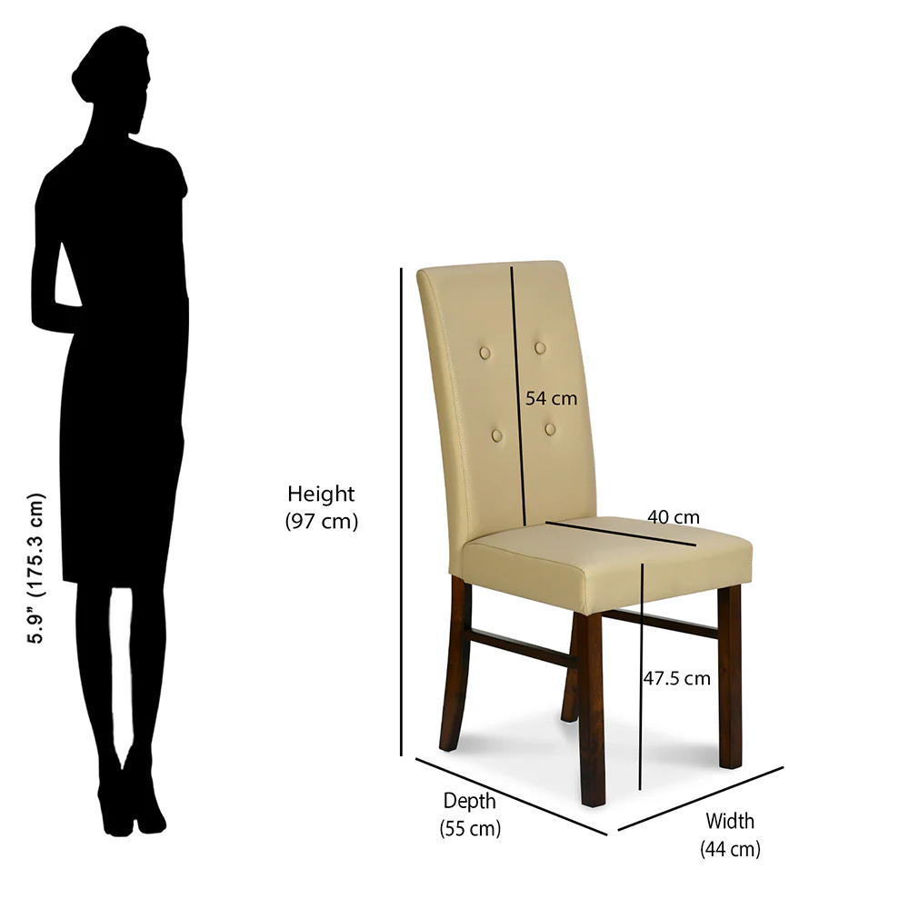 Nilkamal Venice Dining Chair (Dirty Oak) - Image 7