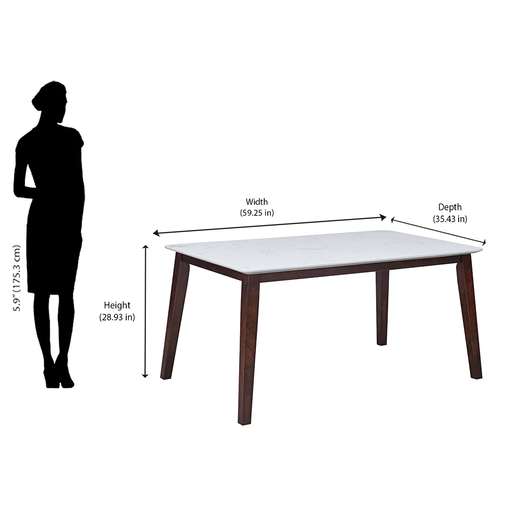 Nilkamal Venus 6 Seater Dining Table (Milan Walnut) - Image 8