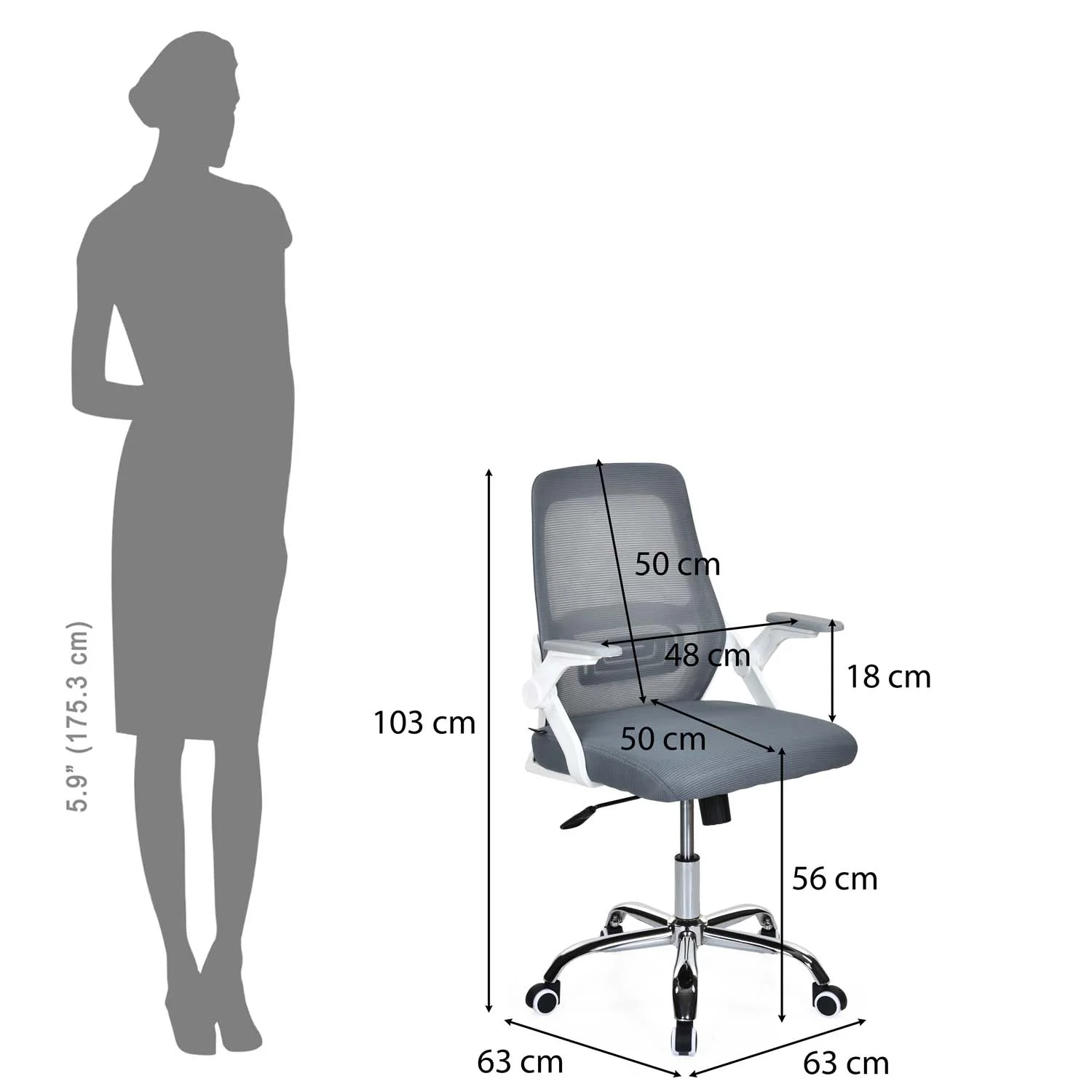Nilkamal Vergo Mid Back Office Chair - Image 29