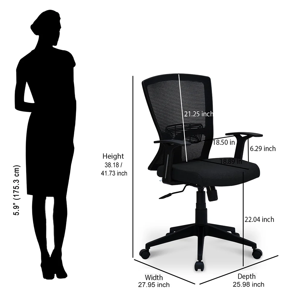 Nilkamal Victory Mid Back Office Chair - Image 9