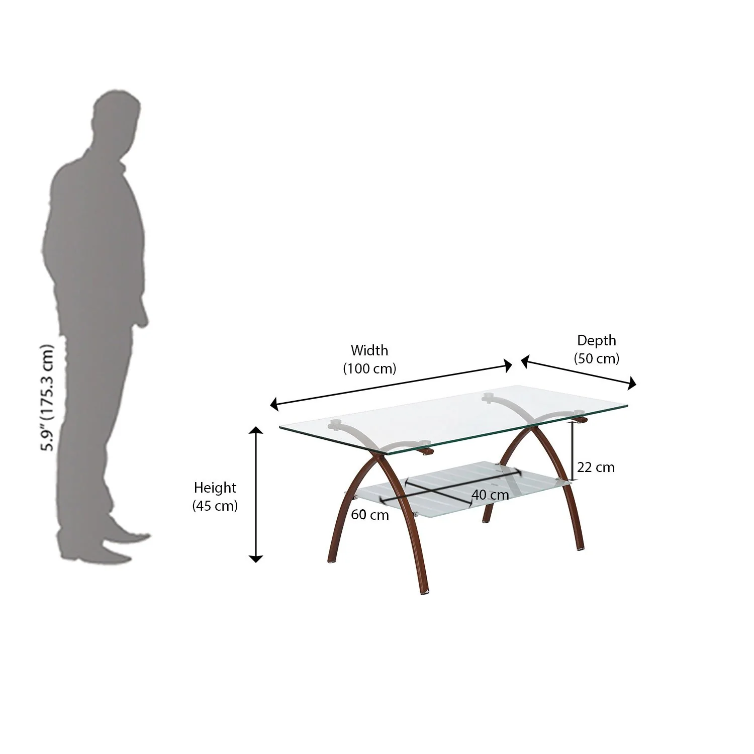 Nilkamal Vinton Center Table (Brown) - Image 7