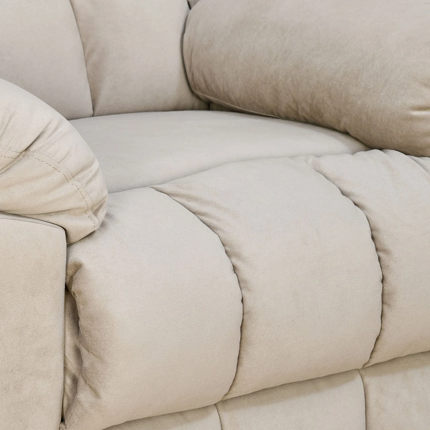 Nilkamal Vivo 1 Seater Fabric Manual Rocker & Swivel Recliner (Beige) - Image 10