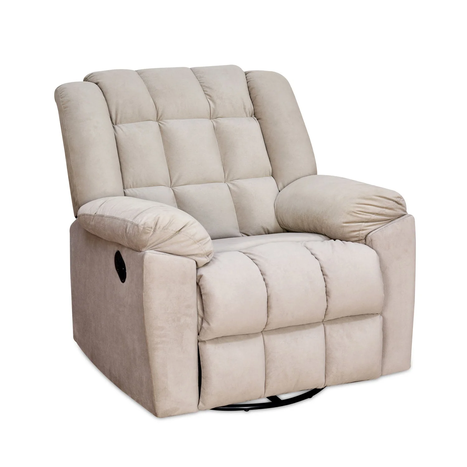 Nilkamal Vivo 1 Seater Fabric Manual Rocker & Swivel Recliner (Beige) - Image 3