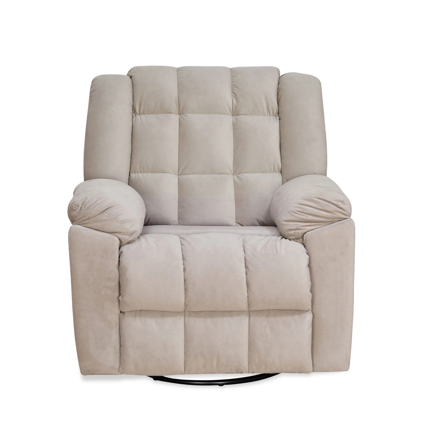 Nilkamal Vivo 1 Seater Fabric Manual Rocker & Swivel Recliner (Beige) - Image 4