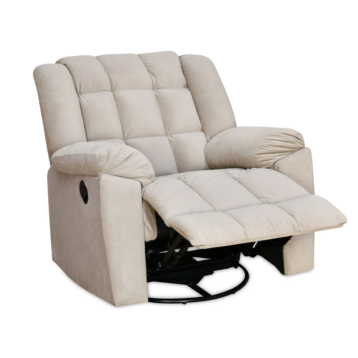Nilkamal Vivo 1 Seater Fabric Manual Rocker & Swivel Recliner (Beige) - Image 5