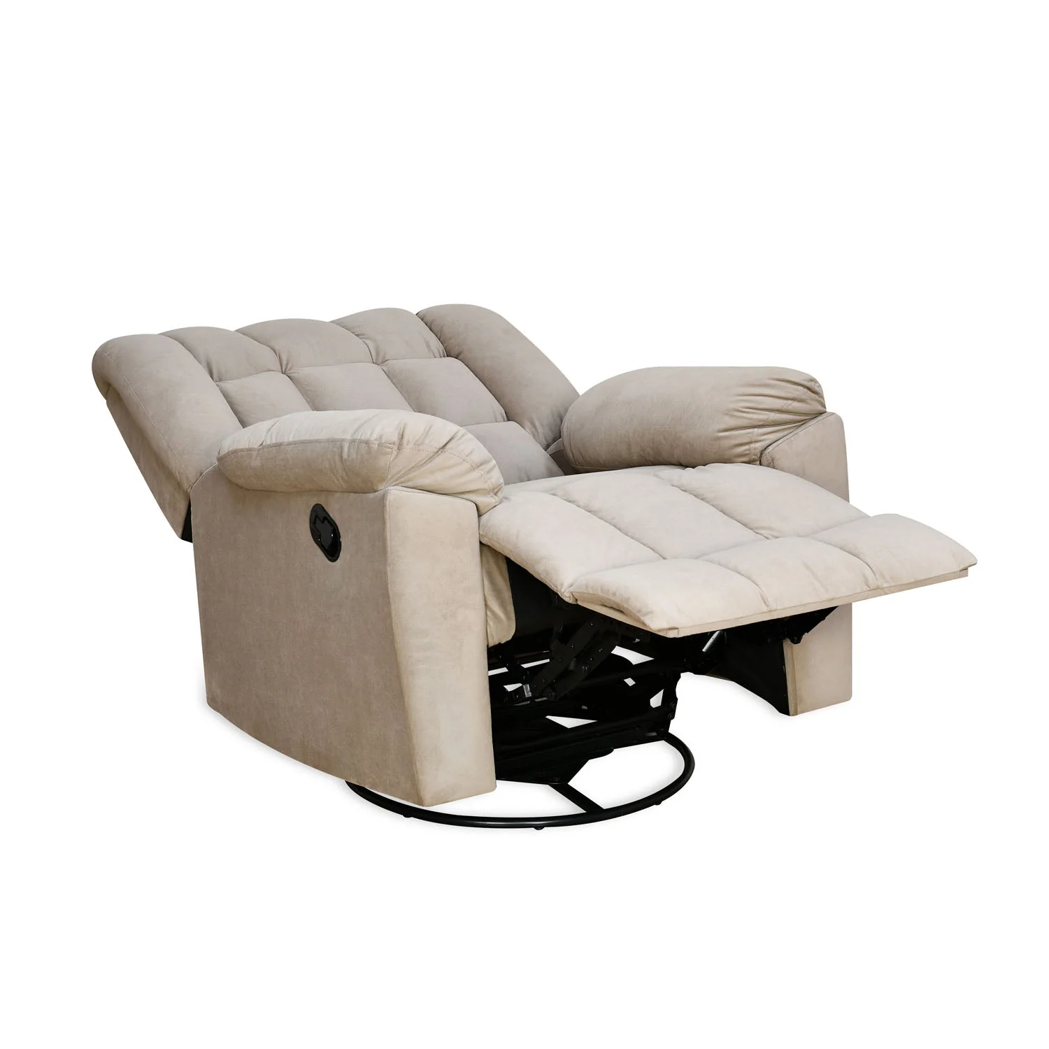 Nilkamal Vivo 1 Seater Fabric Manual Rocker & Swivel Recliner (Beige) - Image 6