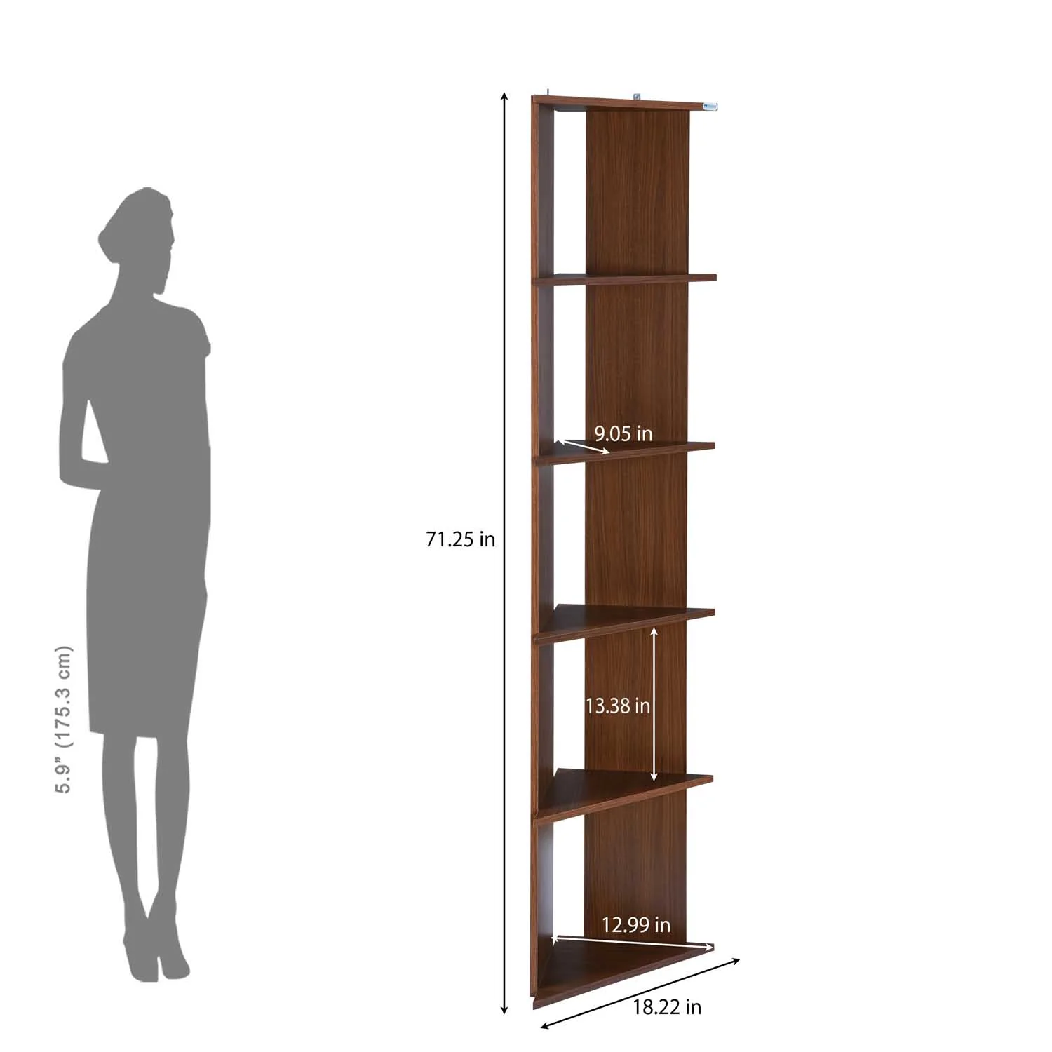 Nilkamal Wales Book Case (Classic Walnut) - Image 8