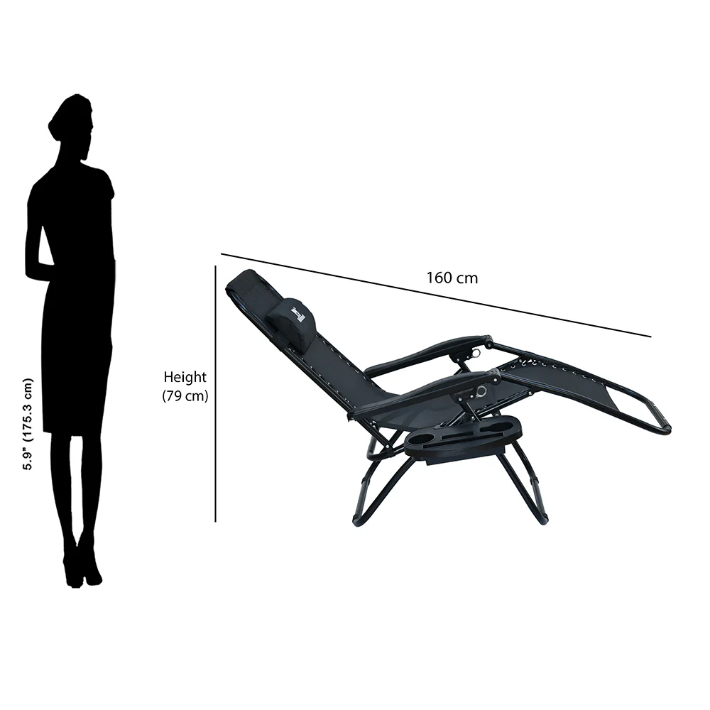Nilkamal Wayne Foldable Easy Chair (Black) - Image 11