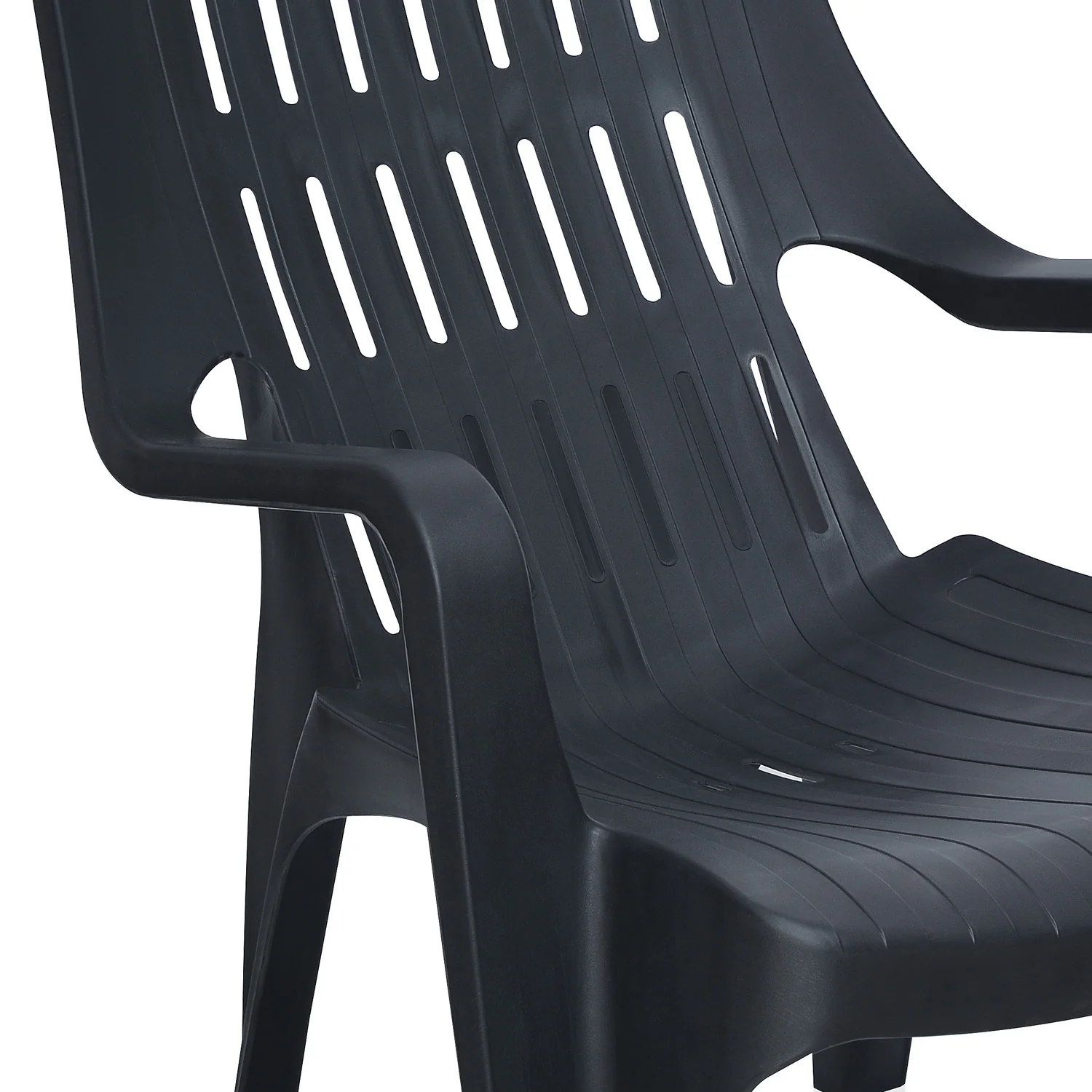 Nilkamal Weekender Plastic Arm Chair (Iron Black) - Image 10