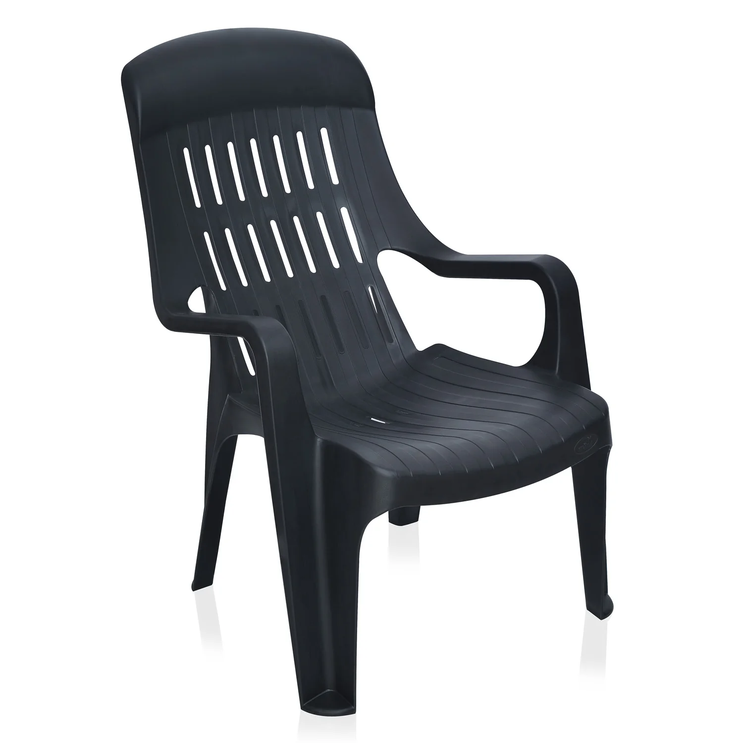 Nilkamal Weekender Plastic Arm Chair (Iron Black) - Image 7