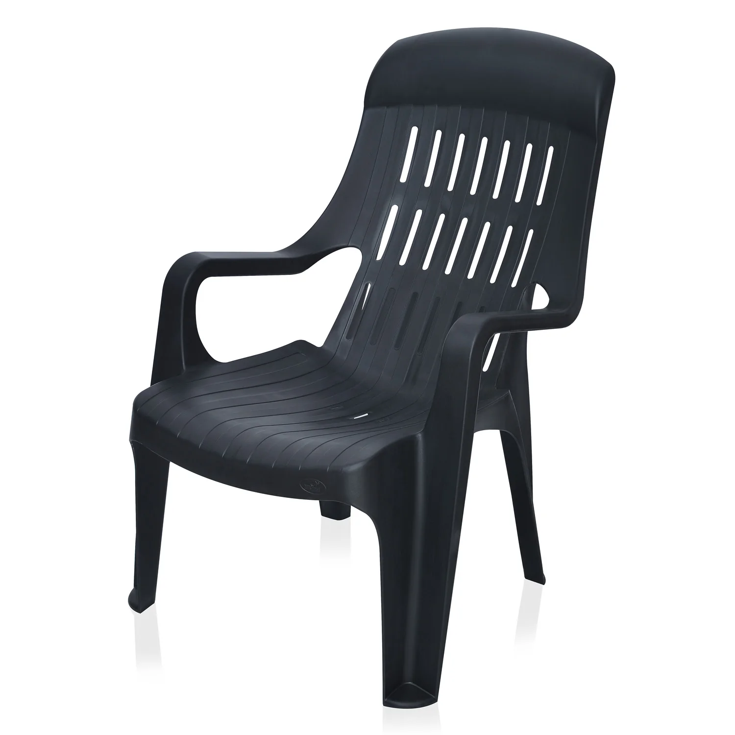 Nilkamal Weekender Plastic Arm Chair (Iron Black) - Image 8