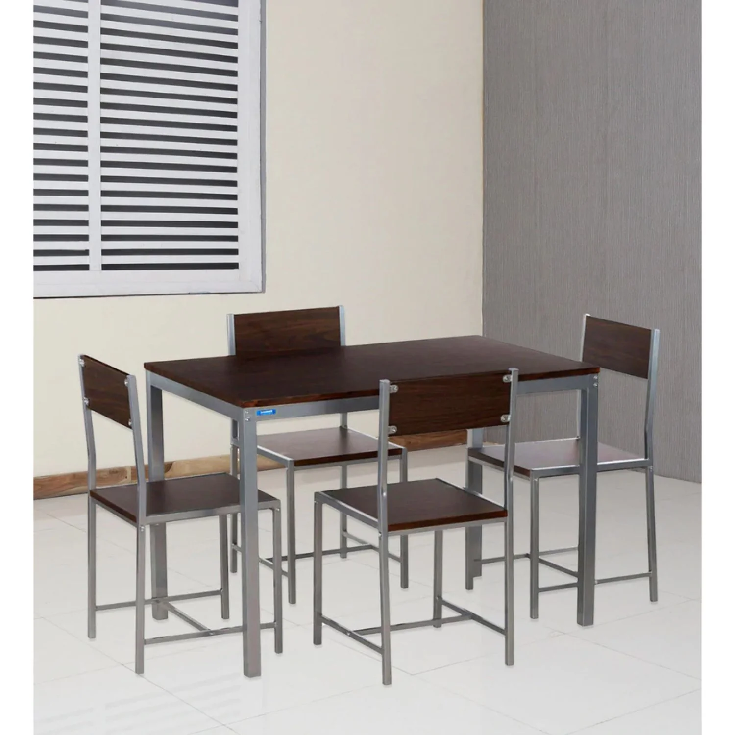 Nilkamal Wigo 4 Seater Dining Set (Walnut)