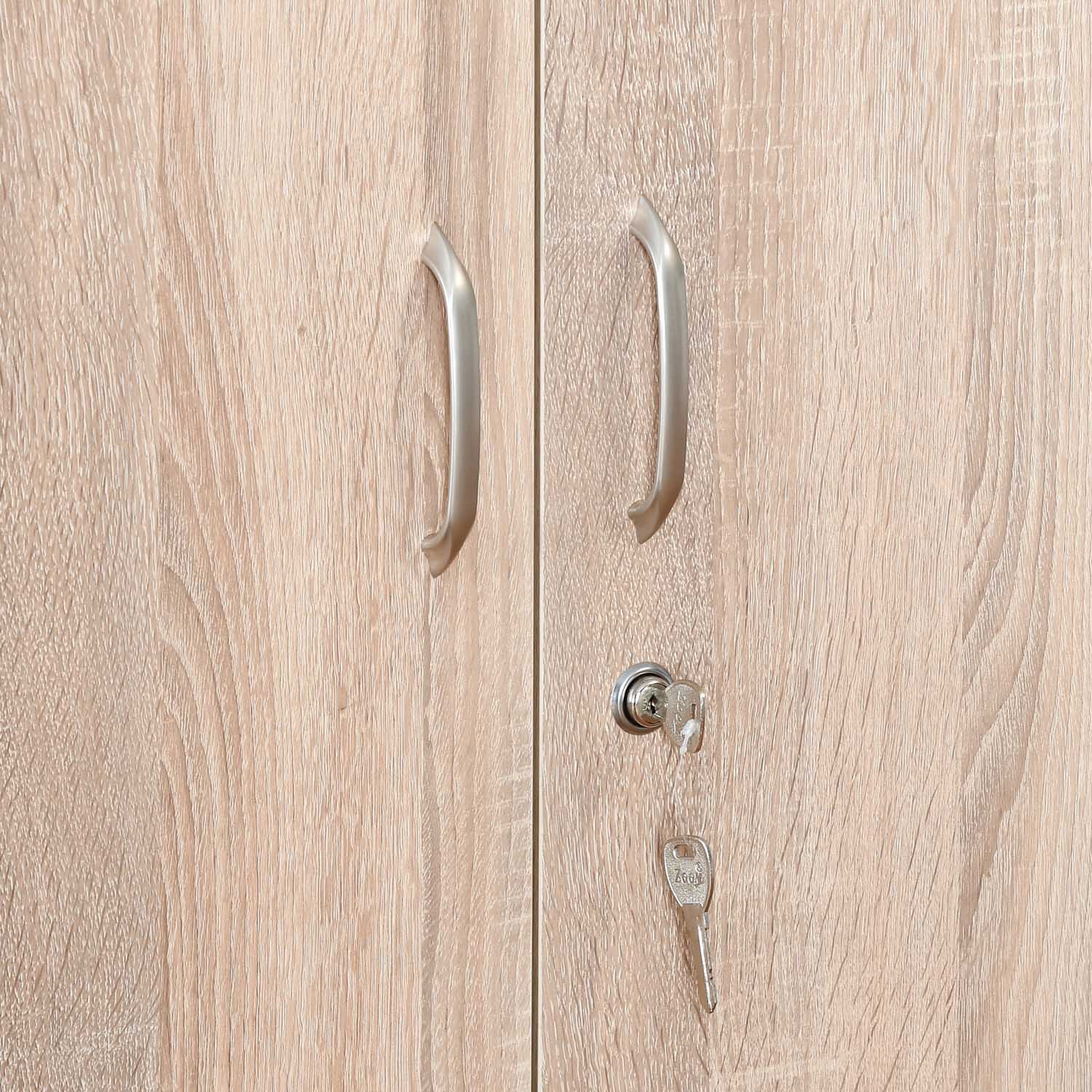 Nilkamal Willy 4 Door Wardrobe without Mirror (Wenge & Sonoma Oak) - Image 7