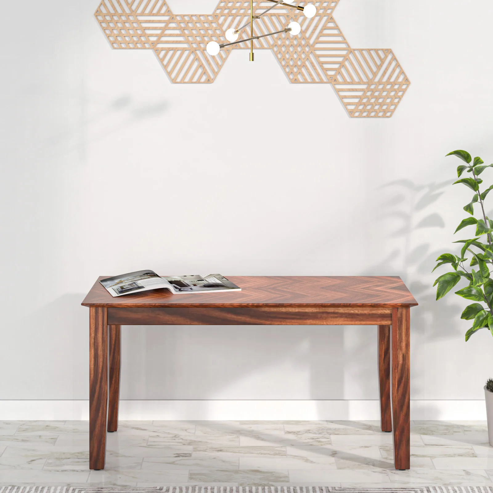 Nilkamal Wonder Multi Use Medium Sitting Bench for Living Room | Dining Room (Honey)