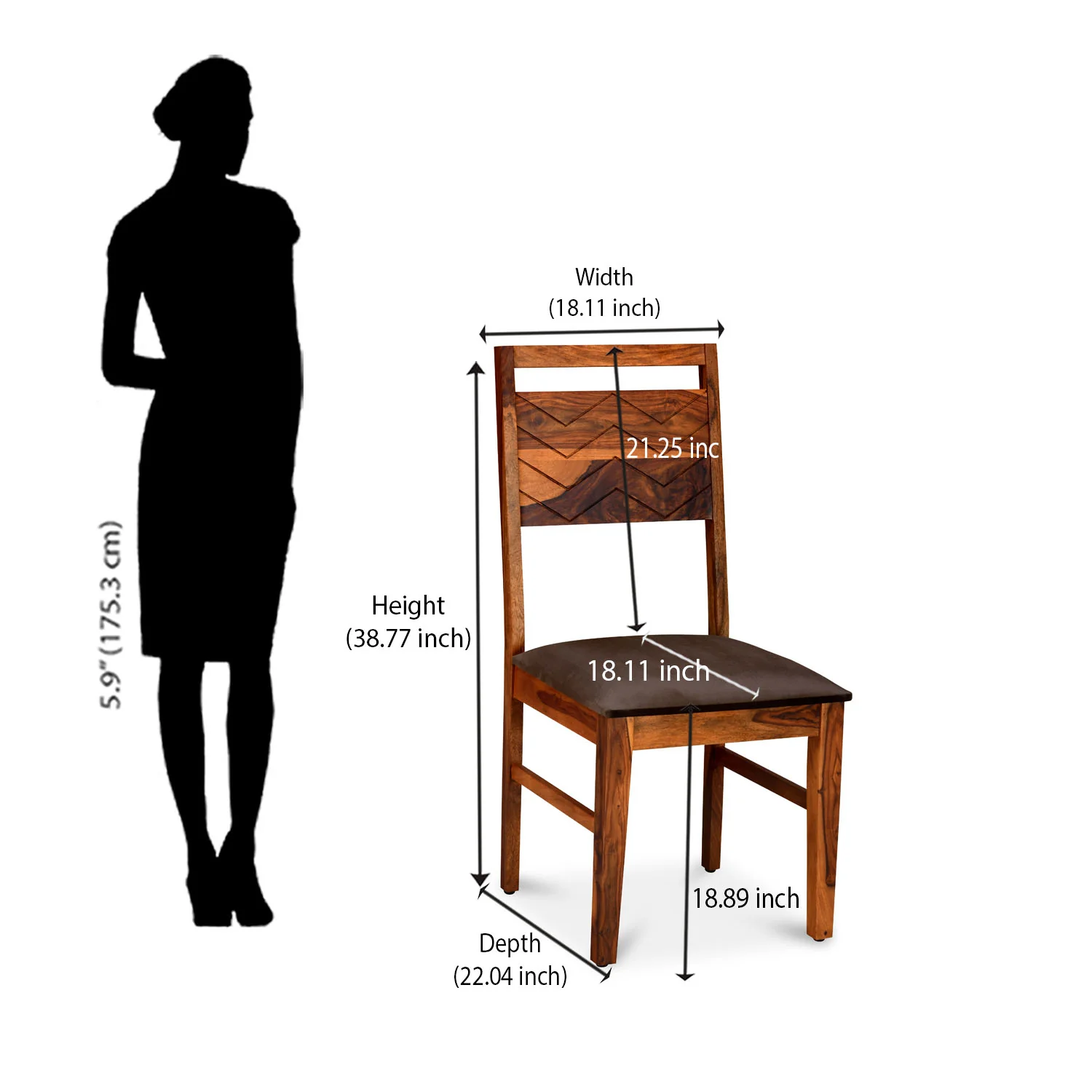 Nilkamal Wonder Solid Wood Dining Chair (Honey) - Image 9