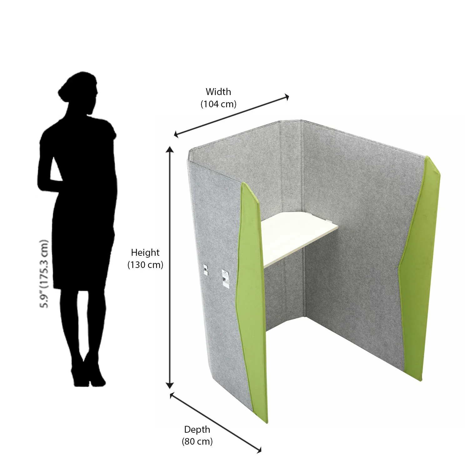 Nilkamal Workube Half (Grey / Green) - Image 7