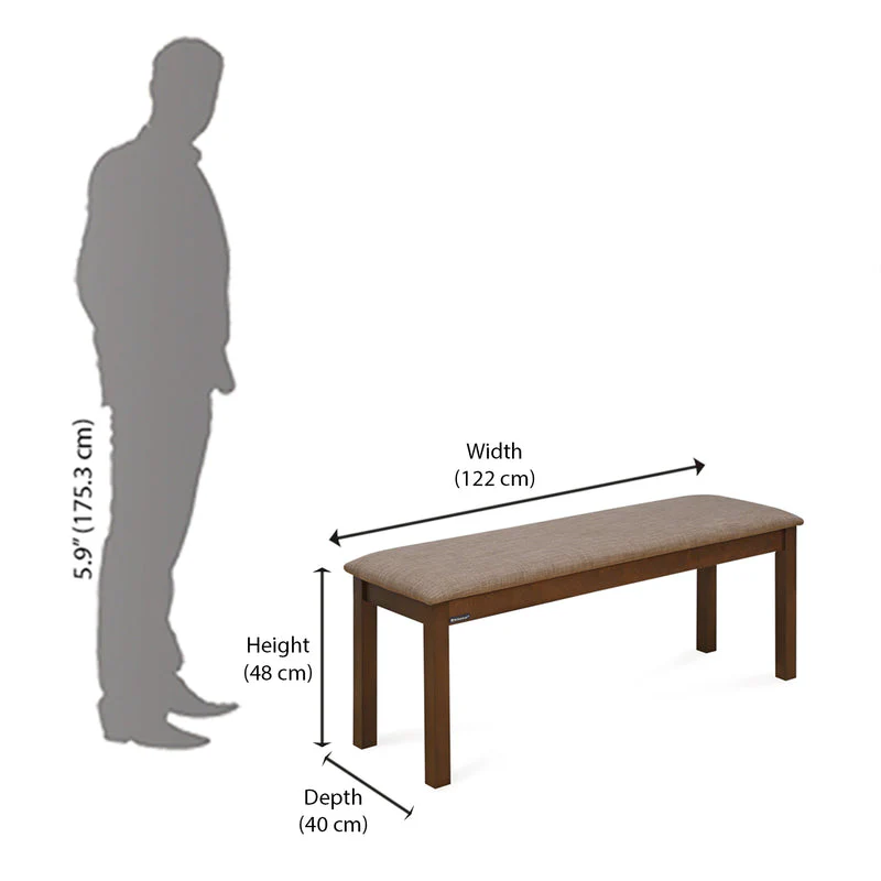 Nilkamal Zabel Dining Bench (Beech) - Image 8