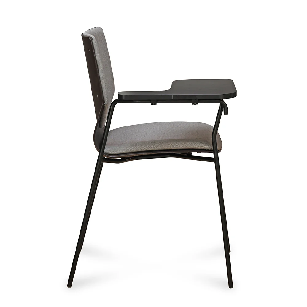 Nilkamal Zing Visitor Chair with Depth Adjustable Writing Pad (Walnut Brown & Black) - Image 6