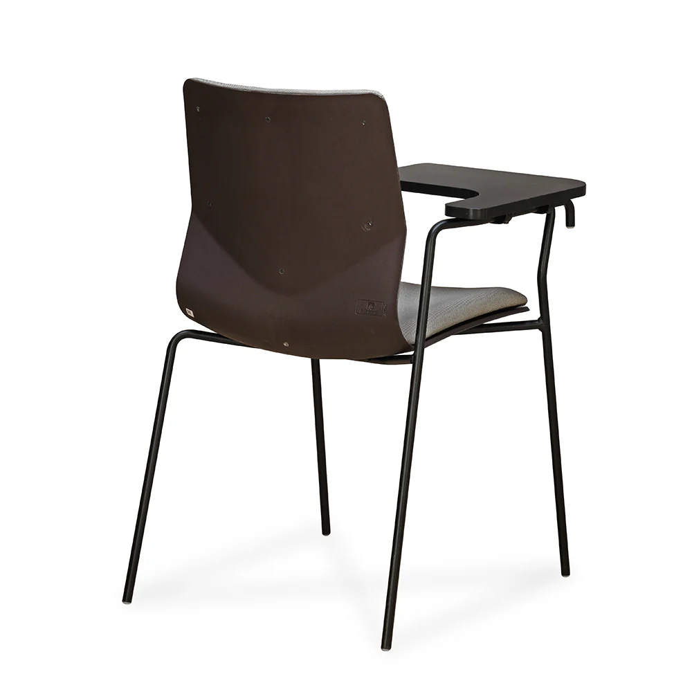 Nilkamal Zing Visitor Chair with Depth Adjustable Writing Pad (Walnut Brown & Black) - Image 7