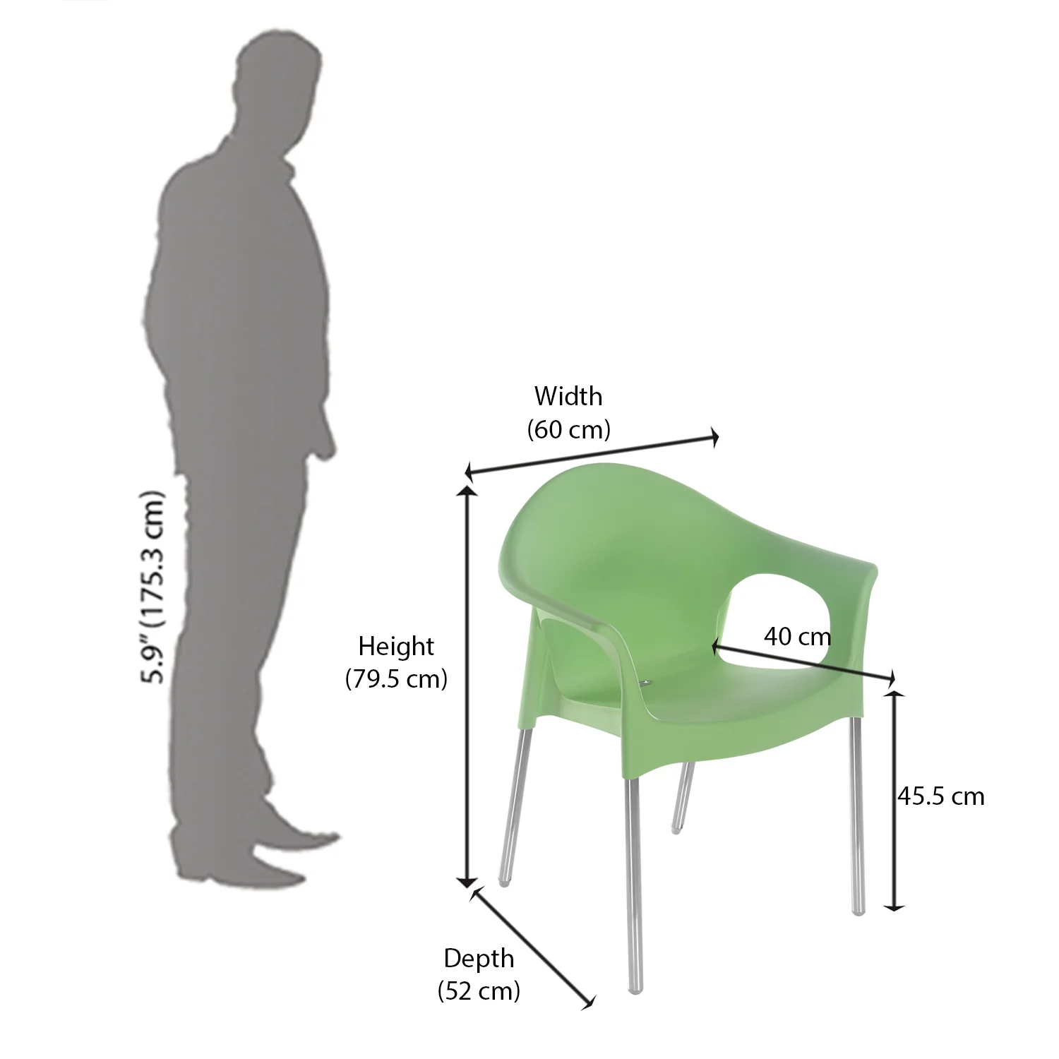 Nilkamal Novella 09 Plastic Arm Chair - Image 20